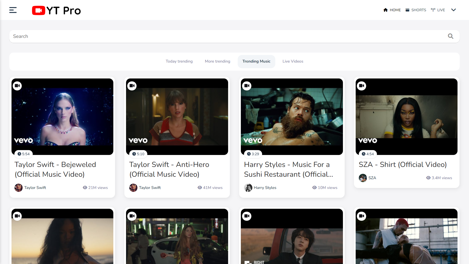 YT Pro screen 2